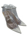 Stuart Weitzman Shoe Size 9 White & Silver Plastic Clear Detail Rhinestone Pumps White & Silver / 9