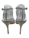 Stuart Weitzman Shoe Size 9 White & Silver Plastic Clear Detail Rhinestone Pumps White & Silver / 9