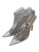 Stuart Weitzman Shoe Size 9 White & Silver Plastic Clear Detail Rhinestone Pumps White & Silver / 9