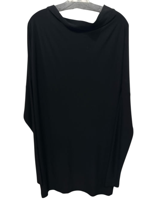 Kamali Kulture X Norma Kamali Size M Black Polyester Long Sleeve Wide Neck Dress Black / M