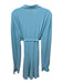 Norma Kamali Size L/40 Light Blue Polyester Long Sleeve Velcro Collar Romper Light Blue / L/40