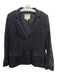 L'agence Size 10 Black Cotton & Nylon Lace 3 button Shoulder Bag Jacket Black / 10