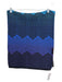 Missoni Purple, Blue, Black Wool Blend jacquard knit Chevron Rectangle scarf Purple, Blue, Black / One Size
