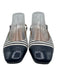 Vionic Shoe Size 8.5 Navy & white Straw & Leather Cap Toe Slingback Stripe Flats Navy & white / 8.5