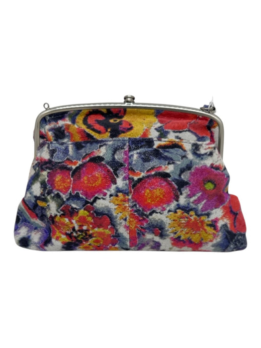 Hobo White & Multi Leather Cross Body Coin Purse Floral Bag White & Multi / D