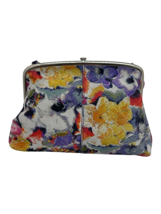 Hobo White & Multi Leather Cross Body Coin Purse Floral Bag White & Multi / D