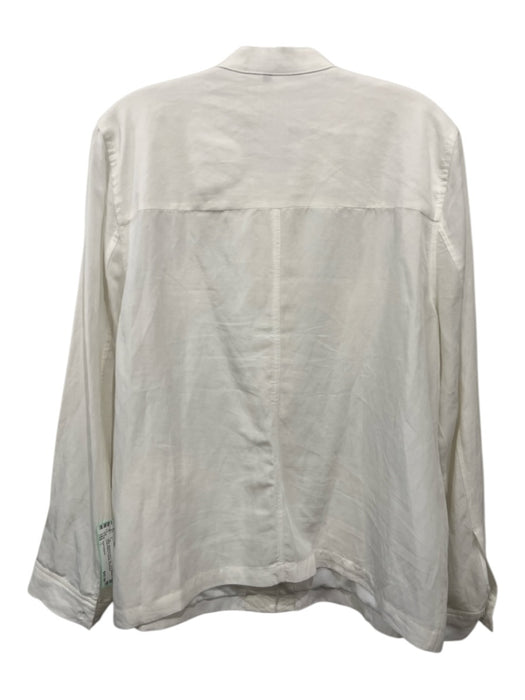 Kobi Halperin Size L White Missing Fabric Tag Long Sleeve Snap buttons Top White / L