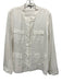 Kobi Halperin Size L White Missing Fabric Tag Long Sleeve Snap buttons Top White / L