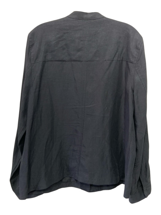 Kobi Halperin Size L Black Missing Fabric Tag Long Sleeve Snap buttons Top Black / L