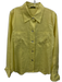 Vince Size 14 Yellow Linen Blend Mother of Pearl Button Down Pockets Top Yellow / 14