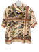 Johnny Was Size M Beige, Red, Multi Cotton Blend Hawaiian Short Sleeve Top Beige, Red, Multi / M
