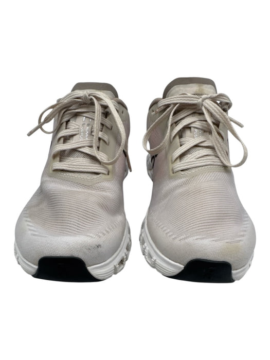 On Cloud Shoe Size 8.5 Peach & White Synthetic Knit Lace Up Athletic Sneakers Peach & White / 8.5