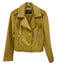 Noize Size S Mustard Yellow Polyurethane & Polyester Zip Up faux leather Jacket Mustard Yellow / S