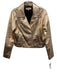 Wythe NY Size S Gold Leather Metallic Zip Up Biker Jacket Gold / S