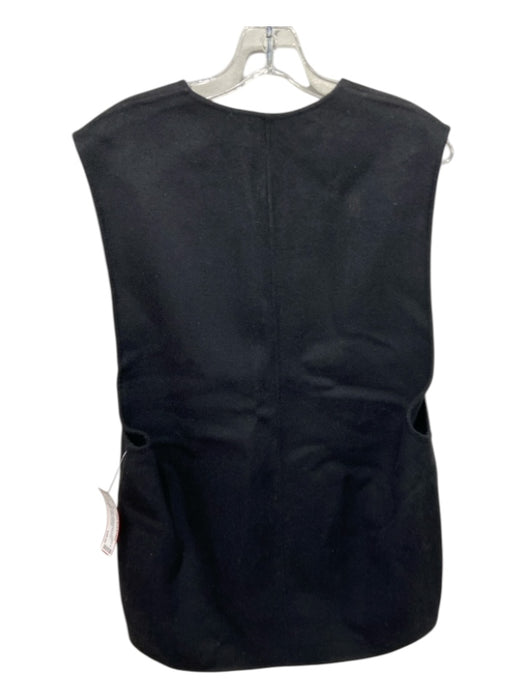 COS Size 2 Black Wool & Lyocel V Neck seam detail Sleeveless Top Black / 2