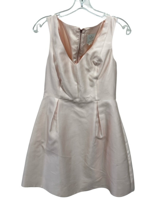 Kate Spade Size 6 Pink Silk & Cotton Sleeveless V Neck Back Zip Dress Pink / 6