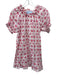 Hill House Size S Ivory, Red, Pink Cotton All Over Print Short Sleeve Dress Ivory, Red, Pink / S