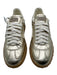 Valentino Shoe Size 36.5 Gold & Beige Leather Low Top Lace Up Gum Sole Sneakers Gold & Beige / 36.5
