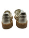 Valentino Shoe Size 36.5 Gold & Beige Leather Low Top Lace Up Gum Sole Sneakers Gold & Beige / 36.5