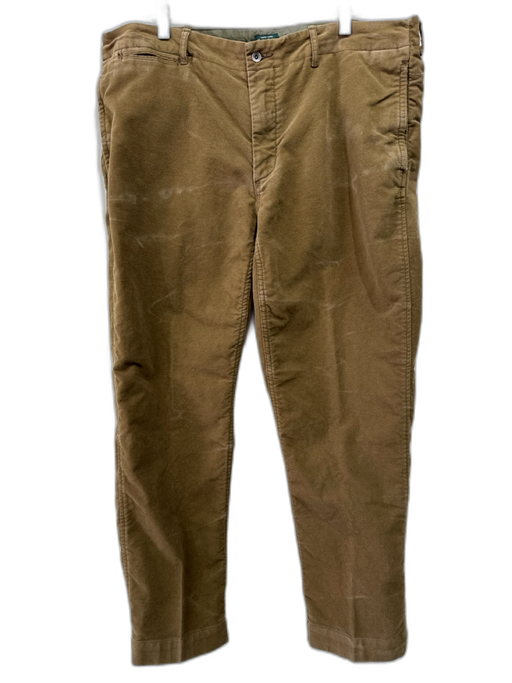 Polo Size 38 Green Cotton Moleskin Khakis Men's Pants Green / 38