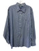 Polo Size 17.5 Purple & Green Cotton Striped Button Down Men's Long Sleeve Shirt Purple & Green / 17.5