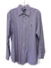Polo Size 15.5 Purple & White Cotton Plaid Button Down Men's Long Sleeve Shirt Purple & White / 15.5