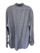 Polo Size L White, Black & Blue Print Cotton Button Down Men's Long Sleeve Shirt White, Black & Blue Print / L