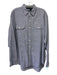 Polo Size L White, Black & Blue Print Cotton Button Down Men's Long Sleeve Shirt White, Black & Blue Print / L