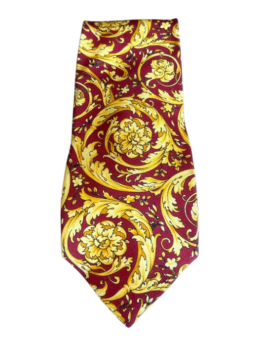 Gianni Versace Red & Gold Silk Paisley Men's Ties Red & Gold