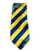 Gianni Versace AS IS Blue & Gold Silk Striped Floral Men's Ties Blue & Gold