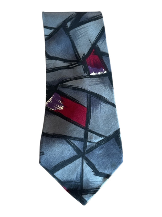 Dior Gray Silk Abstract Men's Ties Gray