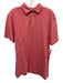 Peter Millar Size M Red & White Cotton Striped Polo Men's Short Sleeve Red & White / M