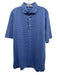 Oliver Ridley Size M Blue Synthetic Striped Polo Athleisure Men's Short Sleeve Blue / M