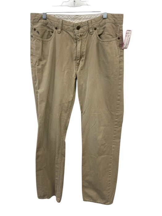 Polo Size 32 Beige Cotton Solid Men's Pants Beige / 32
