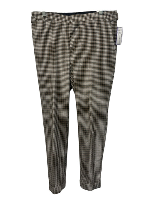 J Lindeberg Size 48 Brown & Multi Wool Plaid Men's Pants Brown & Multi / 48