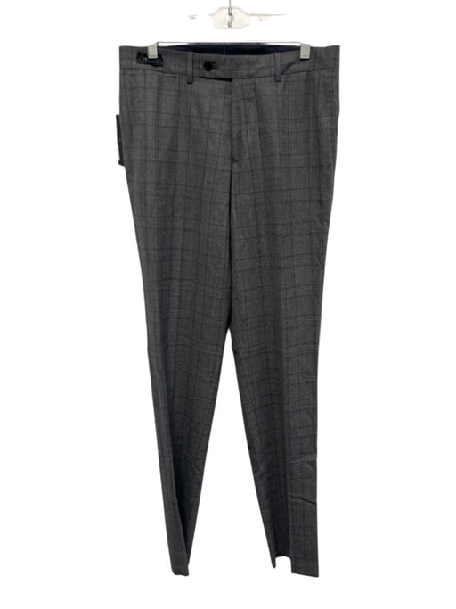 Ted Baker NWT Size 32 Gray & Blue Wool Plaid Men's Pants Gray & Blue / 32
