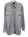 Polo Size L Blue & White Cotton Striped Button Down Men's Long Sleeve Shirt Blue & White / L