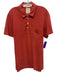 Billy Reid Size M Orange Cotton Solid Polo Men's Short Sleeve Orange / M
