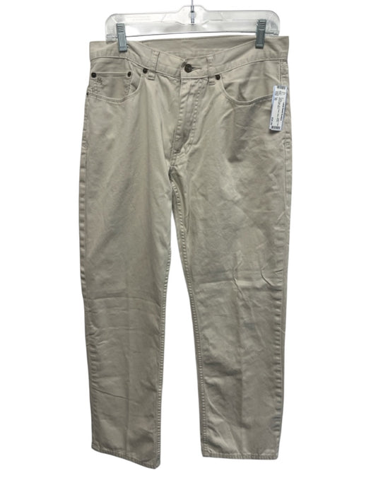 Polo Size 32 Light Beige Cotton Solid Khakis Men's Pants Light Beige / 32
