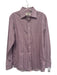 Thomas Pink Size 15.5 Purple & White Cotton All Over Print Long Sleeve Shirt Purple & White / 15.5