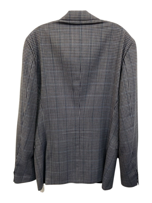 Boss Blue & Multi Wool Plaid 2 Button Men's Blazer Blue & Multi / 42L