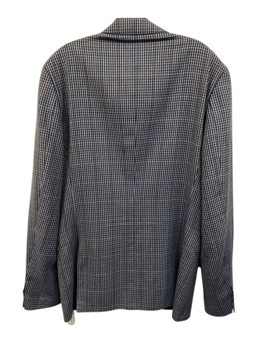 Boss Blue & Multi Wool Plaid 2 Button Men's Blazer Blue & Multi / 42L