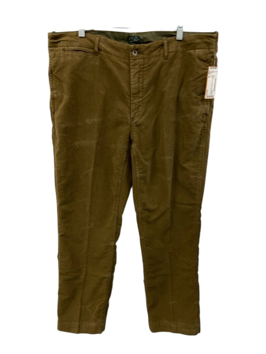 Polo Size 38 Olive Green Cotton Solid Men's Pants Olive Green / 38