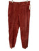 Genelli Size L Red Leather Solid Men's Pants Red / L