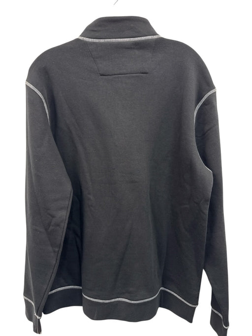 Robert Graham NWT Size M Black Cotton Solid Quarter Zip Men's Long Sleeve Shirt Black / M