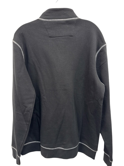 Robert Graham NWT Size M Black Cotton Solid Quarter Zip Men's Long Sleeve Shirt Black / M