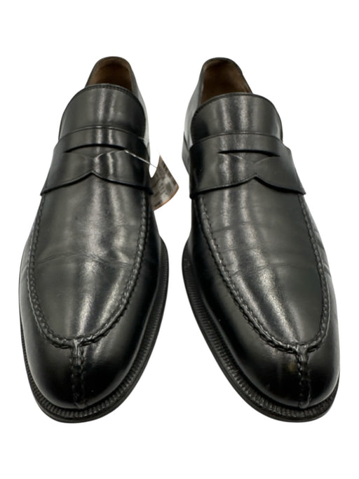 Fratelli Rossetti Shoe Size 9 Black Leather Solid Loafer Men's Shoes Black / 9