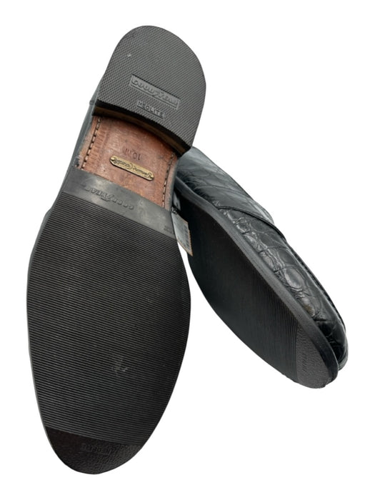 Mezlan Shoe Size 10 Black Leather Solid Loafer Men's Shoes Black / 10