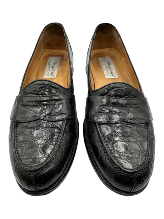 Mezlan Shoe Size 10 Black Leather Solid Loafer Men's Shoes Black / 10