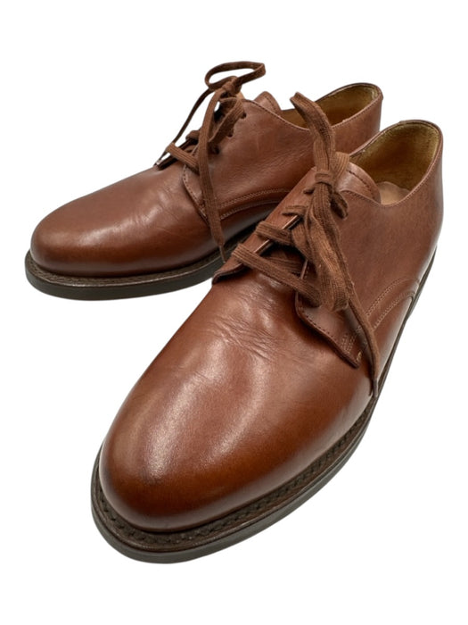 Polo Shoe Size 9.5 Brown Leather Solid Laces Men's Shoes Brown / 9.5